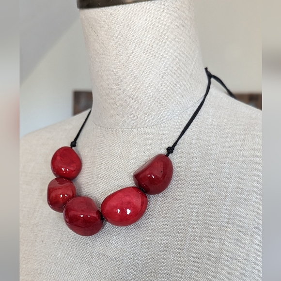Tagua Nut Statement Necklace - Picture 6 of 6
